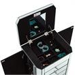 Evangeline Jewelry Armoire Clear Mirrored 6 Drawers