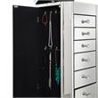 Evangeline Jewelry Armoire Clear Mirrored 6 Drawers