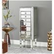 Evangeline Jewelry Armoire Clear Mirrored 6 Drawers