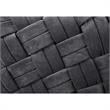 Jenna Square Ottoman Gray Velvet  Upholstered Hand Woven