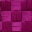 Danielle Rectangular Storage Bench Fuchsia Velvet  Upholstered Hand Woven