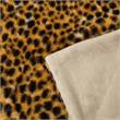 Maia Throw Cheetah Polyester Microfiber 50 In x 60 In Print Rabbit Fur in Brown
