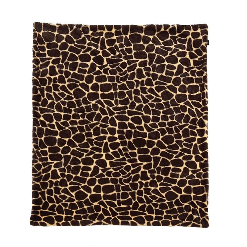 Maia Throw Giraffe Brown Polyester Microfiber 50 In x 60 In Fur in Brown