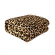 Skyla Throw Leopard Polyester Microfiber 50 In x 60 In Reverse Sherpa in Brown
