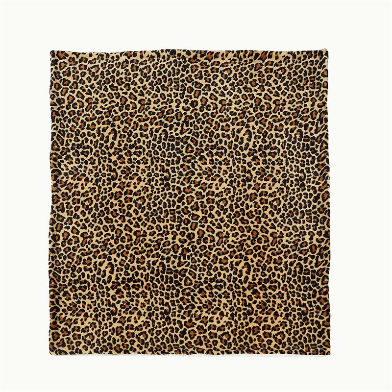 Skyla Throw Leopard Polyester Microfiber 50 In x 60 In Reverse Sherpa in Brown