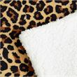 Skyla Throw Leopard Polyester Microfiber 50 In x 60 In Reverse Sherpa in Brown