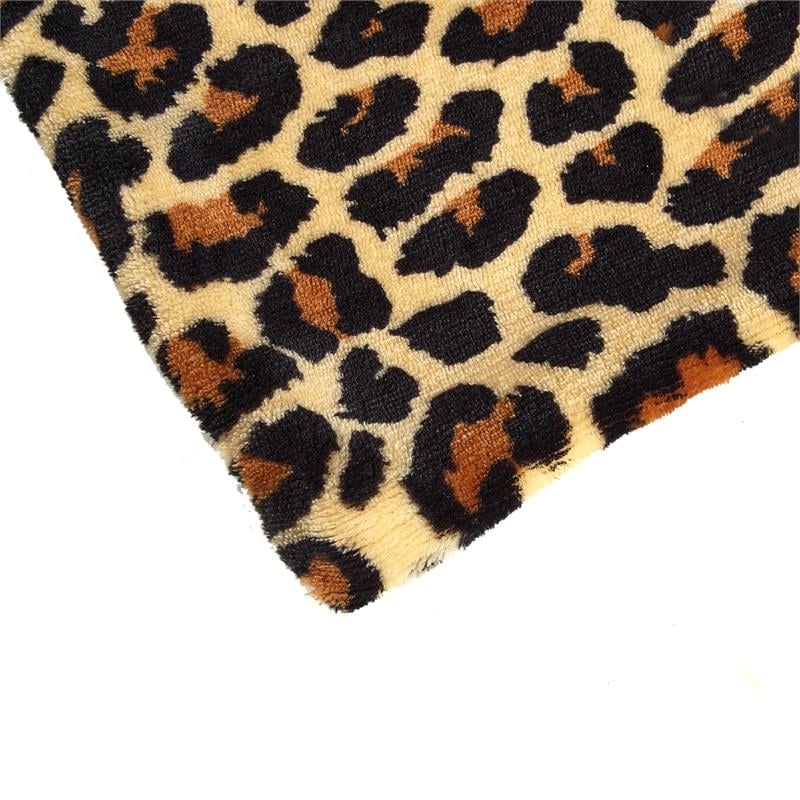 Skyla Throw Leopard Polyester Microfiber 50 In x 60 In Reverse Sherpa in Brown