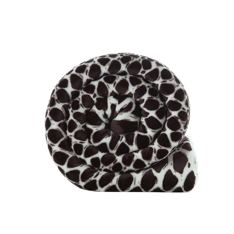 Skyla Throw Snake Polyester Microfiber 50 In x 60 In Reverse Sherpa in Brown