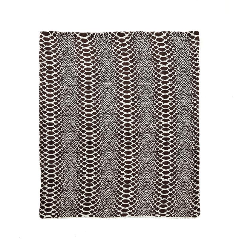 Skyla Throw Snake Polyester Microfiber 50 In x 60 In Reverse Sherpa in Brown