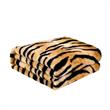 Maia Throw Tiger Polyester Microfiber 50 In x 60 In Printed Rabbit Fur in Orange