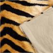 Maia Throw Tiger Polyester Microfiber 50 In x 60 In Printed Rabbit Fur in Orange