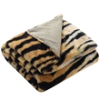 Maia Throw Tiger Polyester Microfiber 50 In x 60 In Printed Rabbit Fur in Orange