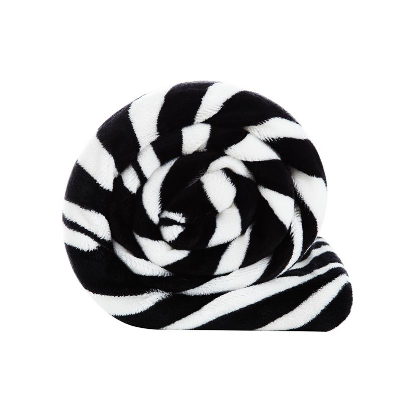 Skyla Throw Zebra Polyester 50 In X 60 In Reverse Sherpa Cozy