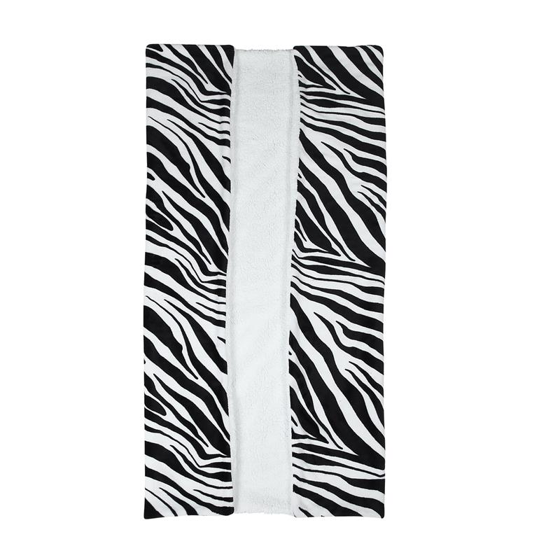 Skyla Throw Zebra Polyester 50 In X 60 In Reverse Sherpa Cozy