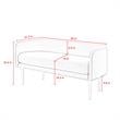 Matthias Rectangular Bench Gray Linen  Upholstered Polished Legs
