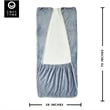 Mekhi Sherpa Polyester Throw Blanket with Feet Pocket Light Blue 28