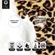 Mekhi Sherpa Polyester Throw Blanket with Feet Pocket Leopard 28
