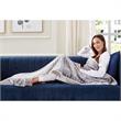 Mekhi Sherpa Polyester Throw Blanket with Feet Pocket Crocodile 28