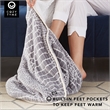 Mekhi Sherpa Polyester Throw Blanket with Feet Pocket Crocodile 28