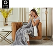 Mekhi Sherpa Polyester Throw Blanket with Feet Pocket Crocodile 28