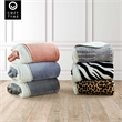 Mekhi Sherpa Polyester Throw Blanket with Feet Pocket Crocodile 28