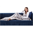 Mekhi Sherpa Polyester Throw Blanket with Feet Pocket Crocodile 28