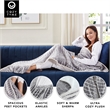 Mekhi Sherpa Polyester Throw Blanket with Feet Pocket Crocodile 28