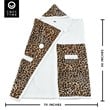 Milana Sherpa Polyester Extra Soft Throw Blanket with Hoodie Leopard 50