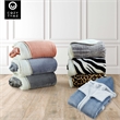 Milana Sherpa Polyester Extra Soft Throw Blanket with Hoodie Zebra 50