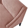 Clare Rectangular Bench Blush Pink Velvet Upholstered Swoop Arm