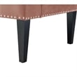Clare Rectangular Bench Blush Pink Velvet Upholstered Swoop Arm