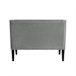 Clare Rectangular Bench Light Gray Linen Upholstered Swoop Arm