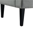 Clare Rectangular Bench Light Gray Linen Upholstered Swoop Arm
