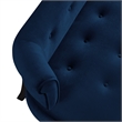 Addilynn Rectangular Bench Navy Blue Velvet Upholstered Button Tufted