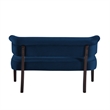 Addilynn Rectangular Bench Navy Blue Velvet Upholstered Button Tufted