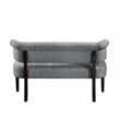 Addilynn Rectangular Bench Light Gray Linen Upholstered Button Tufted