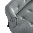 Addilynn Rectangular Bench Light Gray Linen Upholstered Button Tufted