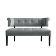 Addilynn Rectangular Bench Light Gray Linen Upholstered Button Tufted
