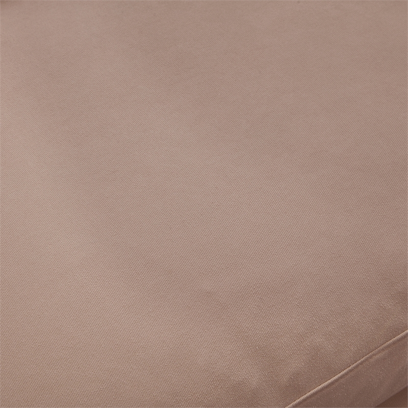 Kaelynn Sofa Pink Linen Upholstered 4 Seat and Ottoman