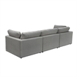 Kaelynn Sofa Gray Linen Upholstered 3-Seat