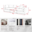 Kaelynn Sofa Gray Linen Upholstered 3-Seat