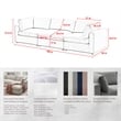 Kaelynn Sofa Pink Linen Upholstered 3-Seat