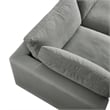 Kaelynn Corner Sofa Gray Linen Upholstered