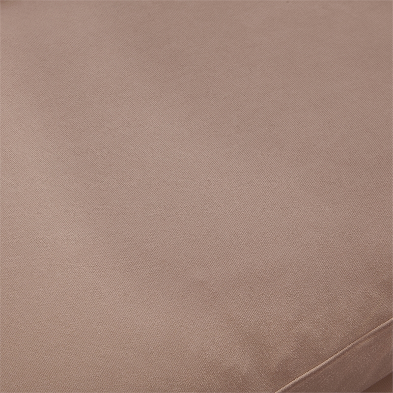 Kaelynn Corner Sofa Pink Linen Upholstered with Ottoman