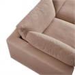 Kaelynn Corner Sofa Pink Linen Upholstered with Ottoman