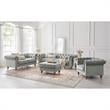 Londynn Club Chair Gray Velvet 42L x 33.5W x 30.3H Button Tufted Rolled Arm