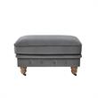 Londynn Cocktail Ottoman Dark Gray Velvet 36L x 25W x 20H Button Tufted