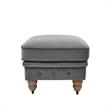 Londynn Cocktail Ottoman Dark Gray Velvet 36L x 25W x 20H Button Tufted