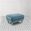 Londynn Cocktail Ottoman Teal Blue Velvet 36L x 25W x 20H Button Tufted