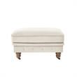 Londynn Cocktail Ottoman Beige Velvet 36L x 25W x 20H Button Tufted